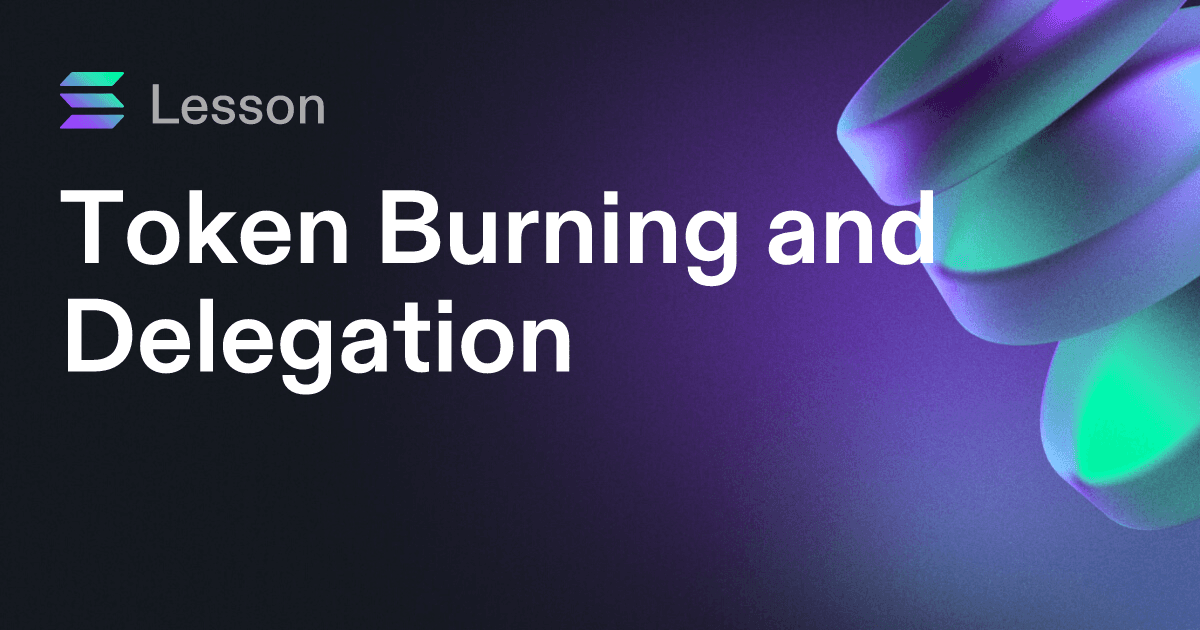 Token Burning and Delegation